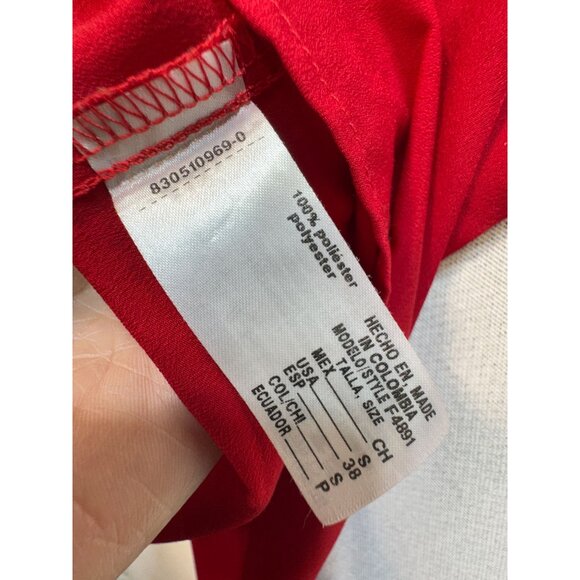 Leonisa Women's Cami Tank Top Summer Size S Red Solid Sleeveless Lightweight - Picture 6 of 9